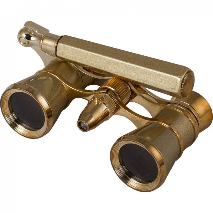 Бинокль LEVENHUK BROADWAY 325N лорнет с подсветкой золотой 28821